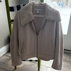 Athleta Beige Shearling Jacket